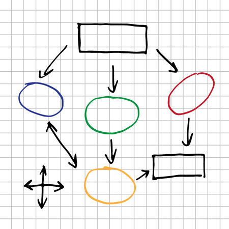 infographics elements sketching vector illustrationのイラスト素材