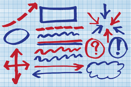 infographics elements sketching vector illustrationのイラスト素材