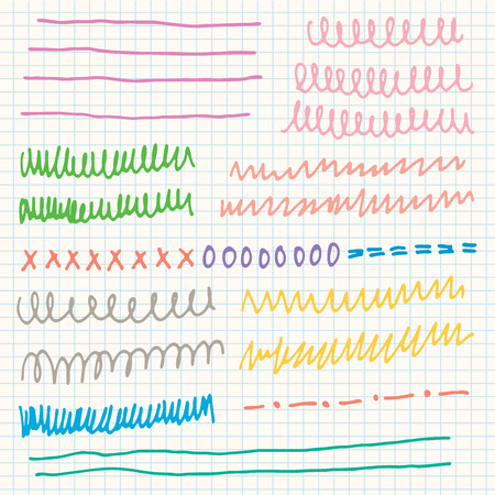 Doodle line,sketching and Marker pen.Vector illustrationのイラスト素材