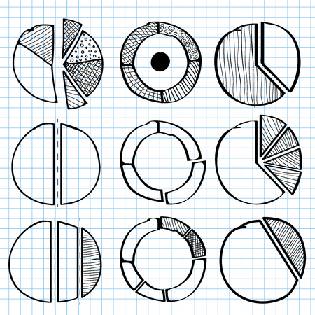 infographics elements sketching vector illustrationのイラスト素材