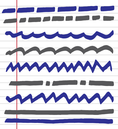 Doodle line,sketching and Marker pen.Vector illustrationのイラスト素材