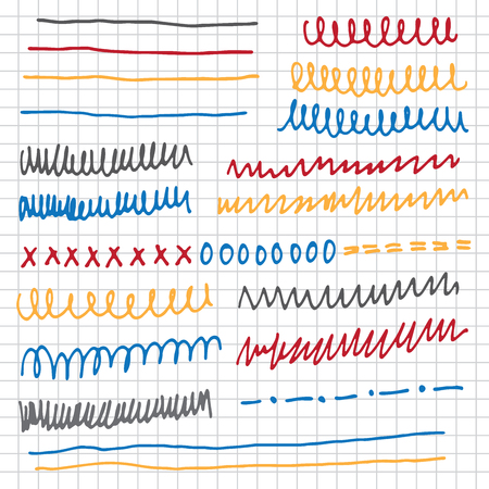 Doodle line,sketching and Marker pen.Vector illustrationのイラスト素材