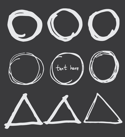 A Doodle Arc,circles,triangle and sketchy.vector illustrationのイラスト素材