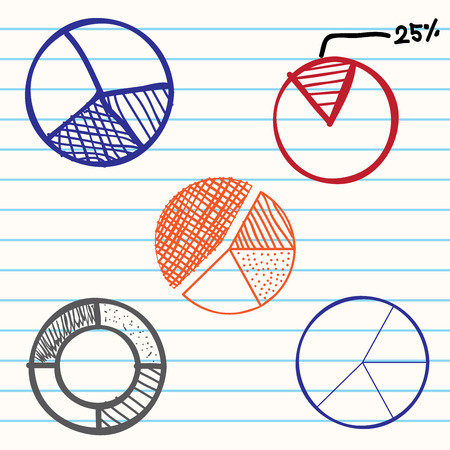 infographics elements sketching vector illustrationのイラスト素材