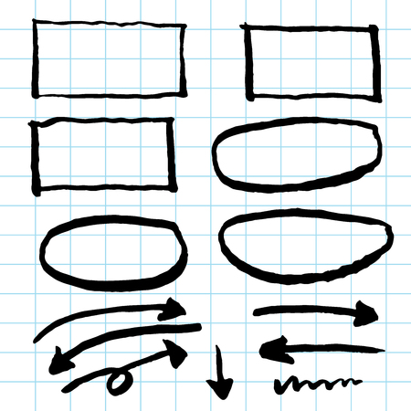 infographics elements sketching vector illustrationのイラスト素材