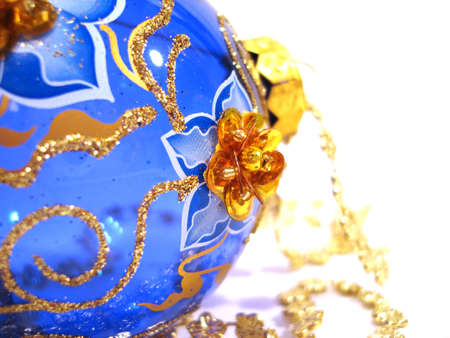 part of blue Christmass ball の写真素材