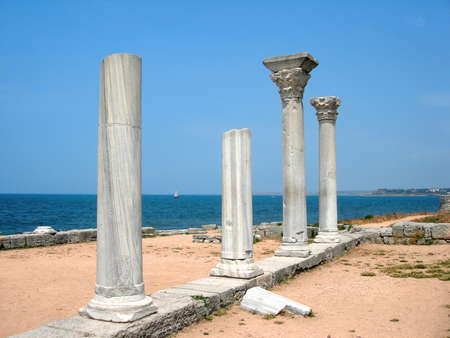 ancient columns in Crimea, Ukraine の写真素材