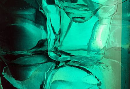 water drops on glass with ice for background 