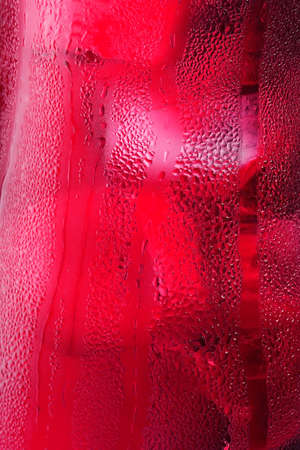water drops on glass with ice for background の写真素材