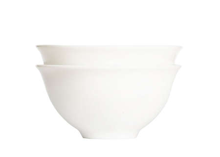 bowls isolated on white background の写真素材