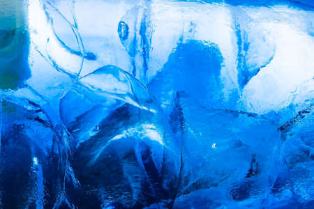 water drops on glass with ice for background の写真素材