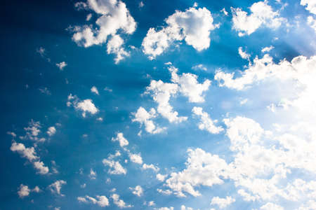 blue sky with clouds for background 