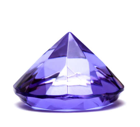 Beautiful diamond crystal isolated on white background の写真素材