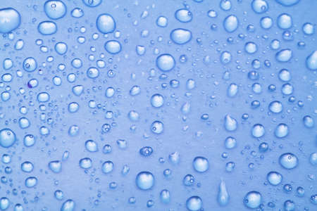 blue water drops for background の写真素材