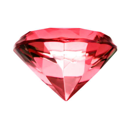 Beautiful diamond crystal isolated on white background の写真素材