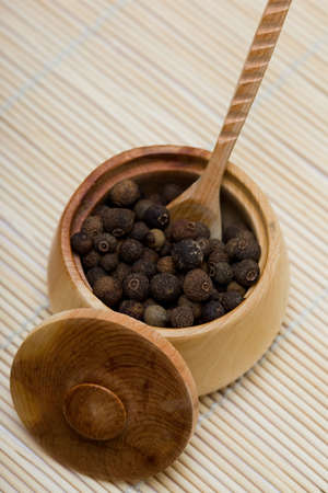 Spice of pepper in spoon 