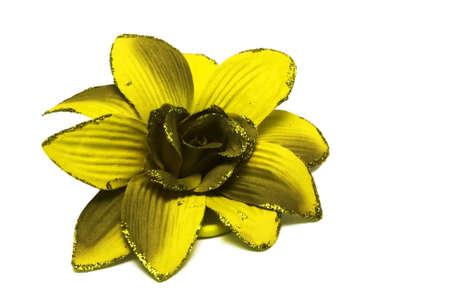 artificial flower isolated on white background の写真素材