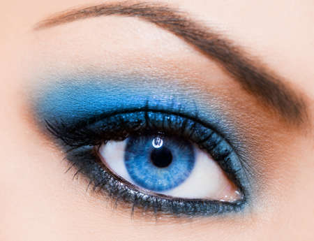 close-up of beautiful womanish eye の写真素材