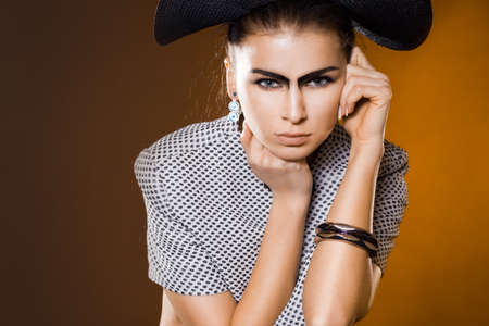 fashionable woman in a hat