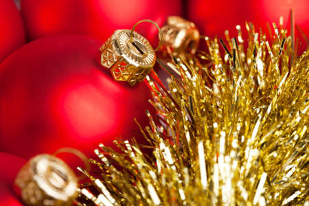 Christmas decoration with festive garlandの写真素材