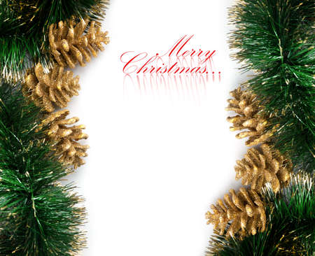 Christmas decoration with festive garlandの写真素材