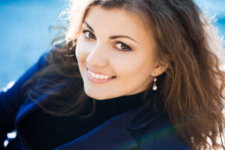 Beautiful girl at the streetの写真素材