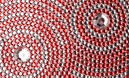 red and silver texture with crystalsの写真素材