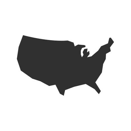 United States of America map. USA map icon. Vector illustrationのイラスト素材