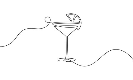 Icon of a drink in a glass suitable for web, mobile, and promotional materials. Fits beverage consumption, leisure, and entertainment topics. Vector illustration on white background.のイラスト素材