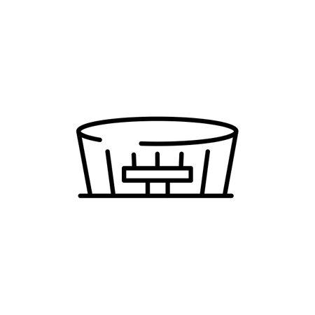 Stadium icon. Simple stadium icon suitable for use in sports-related applications, event listings, and venue guides. Vector illustrationのイラスト素材