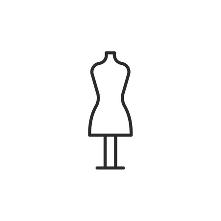 Mannequin icon. Simple Mannequin icon for fashion design, tailoring, and retail-themed social media, app, and web design. Vector illustrationのイラスト素材