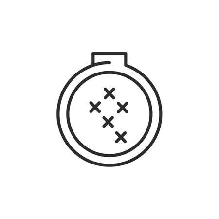 Embroidery Hoop icon. Simple Embroidery Hoop icon for crafting, sewing, and DIY themed social media, app, and web design. Vector illustrationのイラスト素材