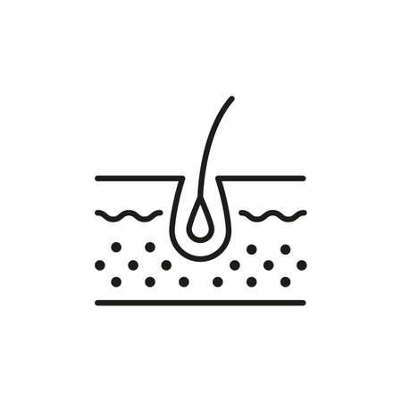 Hair follicle icon. Simple hair follicle icon for social media, app, and web design. Vector illustration.のイラスト素材