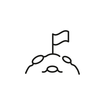 Moon flag icon. Simple moon flag icon for social media, app, and web design. Vector illustration.
