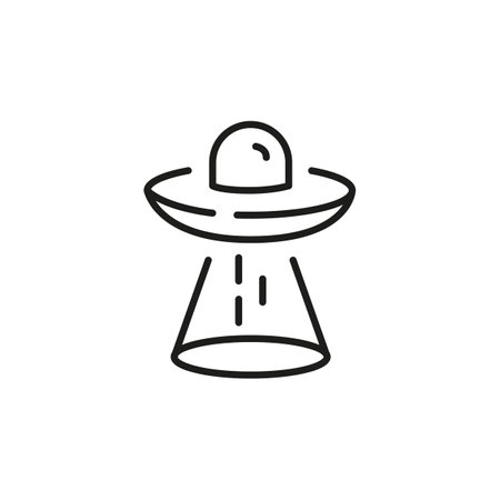 UFO icon. Simple UFO icon for social media, app, and web design. Vector illustration.