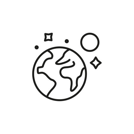 Earth icon. Simple Earth icon for social media, app, and web design. Vector illustration.のイラスト素材