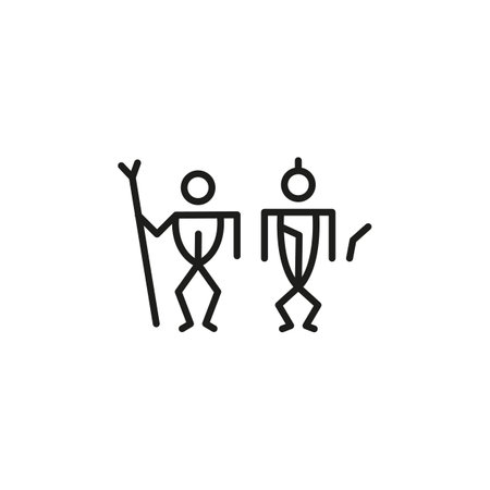Tribal figures icon. Simple tribal figures icon for social media, app, and web design. Vector illustration.のイラスト素材