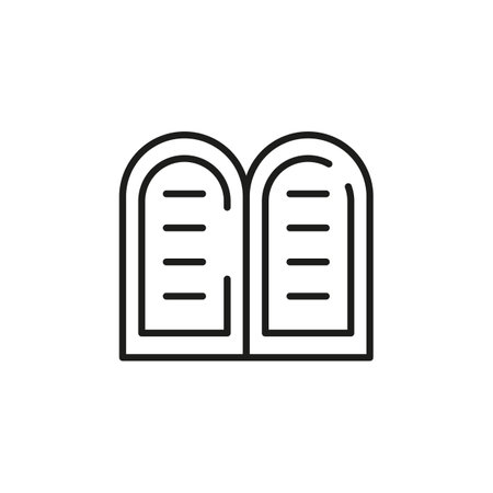 Ten Commandments icon. Simple Ten Commandments icon for social media, app, and web design. Vector illustrationのイラスト素材