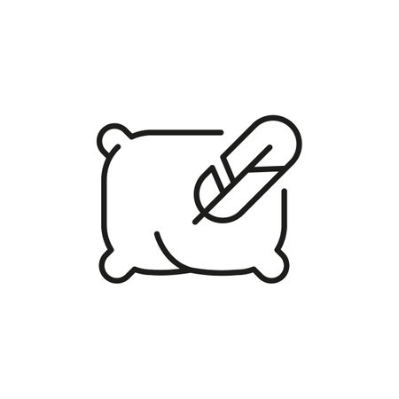 Orthopedic Pillow Icon. Simple Orthopedic Pillow Icon for Social Media, App, and Web Design.のイラスト素材