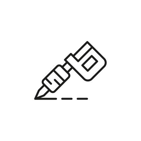 Tattoo machine icon. Simple tattoo machine icon for social media, app, and web design. Vector illustration.のイラスト素材