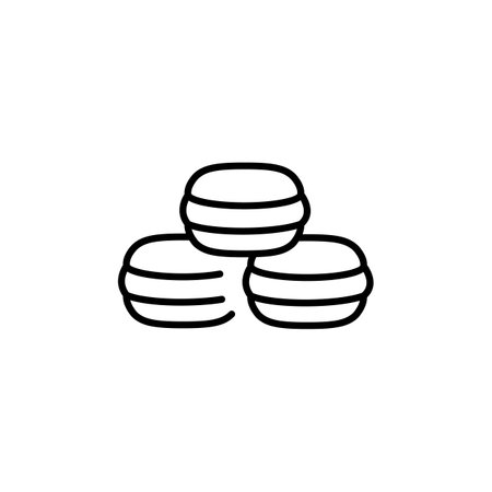 Macarons icon. Simple macarons icon stack for social media, app, and web design. Vector illustration.のイラスト素材