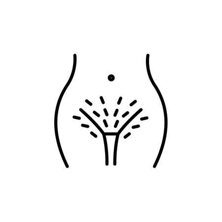 Bikini Hair Removal icon. Simple bikini hair removal icon for social media, app, and web design. Vector illustrationのイラスト素材