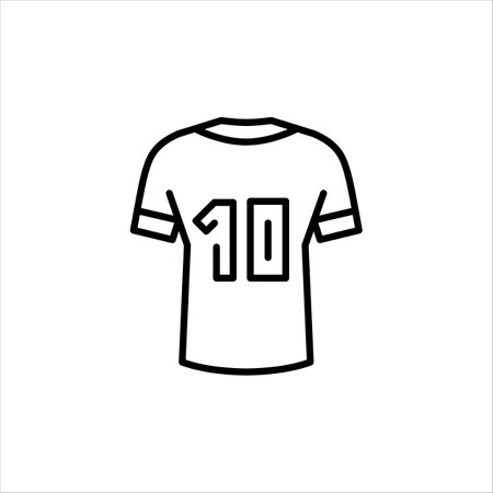 Football player icon. Simple outline of a player, representing the action of playing football. Ideal for sports-related designs, team logos, fitness projects. Vector illustrationのイラスト素材