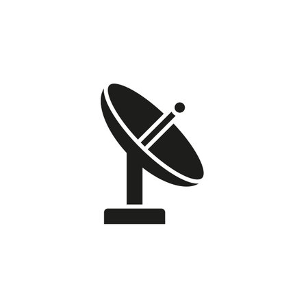 Satellite Dish icon. Simple satellite dish icon for social media, app and web design. Vector illustration.のイラスト素材