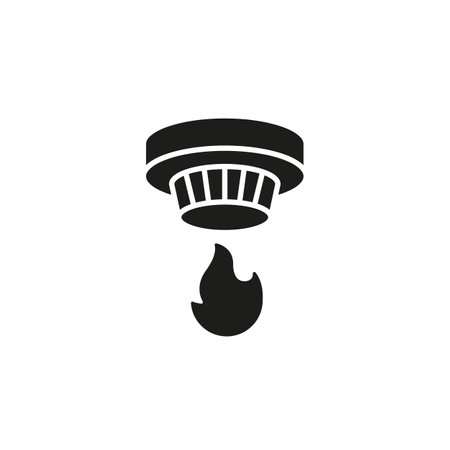 Fire alarm icon. Simple fire alarm icon for social media, app and web design. Vector illustration.のイラスト素材