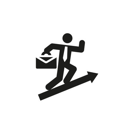 Career growth icon. Simple career growth icon for social media, app and web design. Vector illustration.のイラスト素材