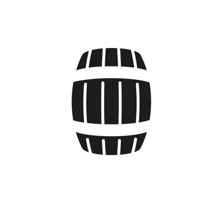 Wine Barrel icon. Simple Wine Barrel icon for social media, app and web design. Vector illustration.のイラスト素材