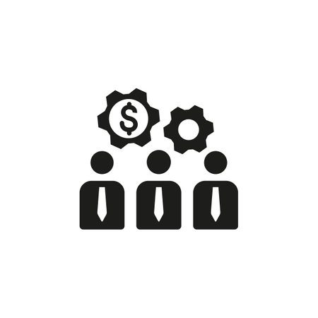 Business teamwork icon. Simple business teamwork icon for social media, app and web design. Vector illustration.のイラスト素材
