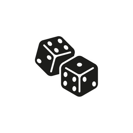 Dice icon. Simple dice icon for social media, app and web design. Vector illustration.のイラスト素材
