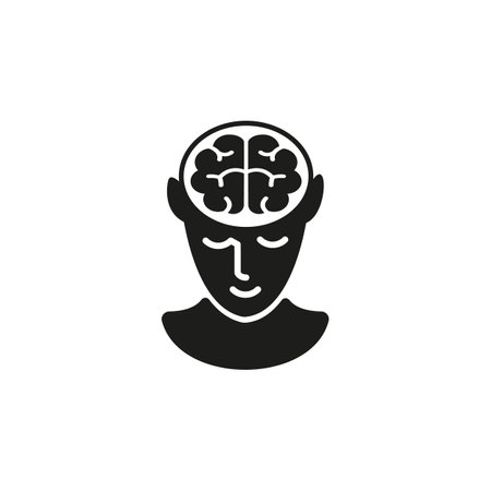 Thinking Mind icon. Simple thinking mind icon for social media, app and web design. Vector illustration.のイラスト素材
